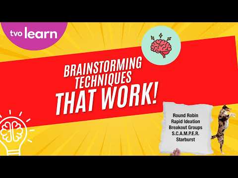 Brainstorming Techniques Explained 🧠💡Unlock Your Creative Potential | TVO Learn