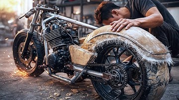 I Sculpted a Harley-Davidson Out of Clay… Then Turned It Into a Real Motorcycle!