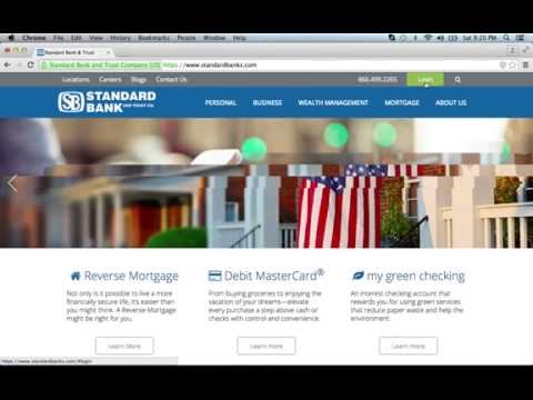 Standard Bank & Trust Online Banking Login Instructions