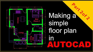 Making a simple floor plan in AutoCAD 2 Bedroom Part 2