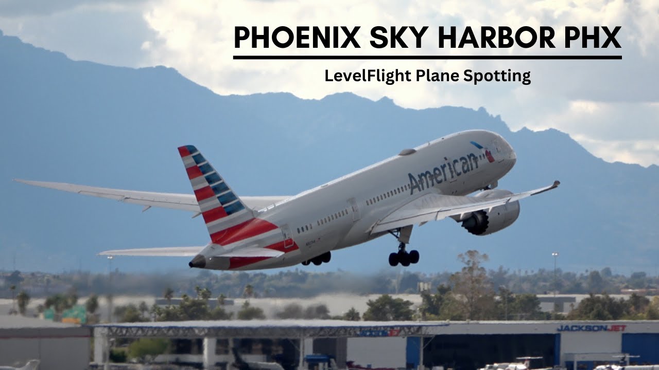 4K AMAZING PLANE SPOTTING Phoenix Sky Harbor PHX YouTube