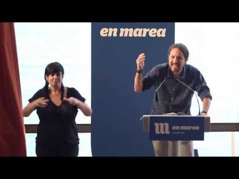 Pablo Iglesias en el acto de campaña de En Marea en A Coruña