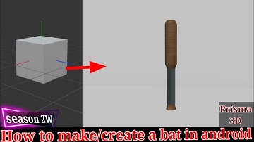 How to make or create a bat weapon 3D model in android use Prisma 3D full tutorial/#WEAPONs