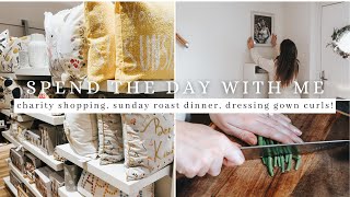 SPEND THE DAY WITH ME | window shopping, charity shop haul, sunday roast dinner