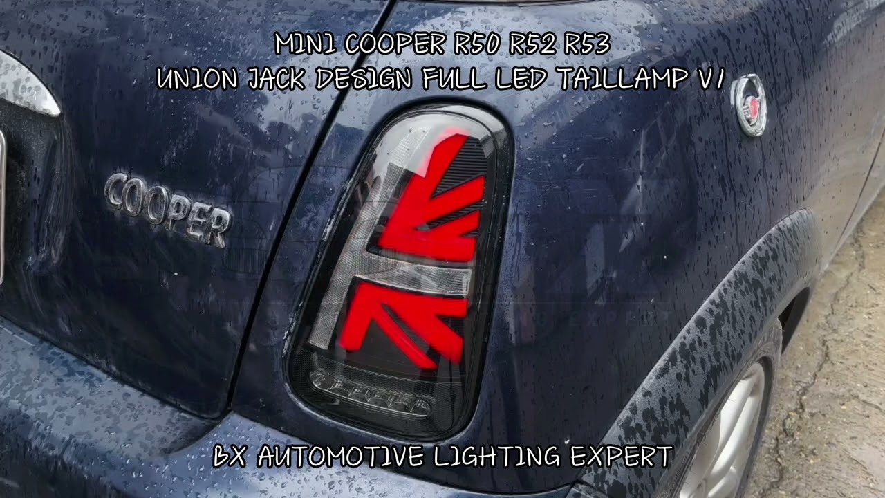 Mini Cooper R50 R52 R53 🚗 | Union Jack Design Full Led Taillamp - YouTube