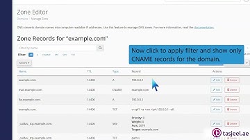 How to edit or delete CNAME Record in cPanel using the DNS Zone Editor with tasjeel