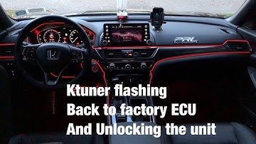 2018-2021 honda accord sport 1.5 2.0t ktuner return to factory ecu step by step