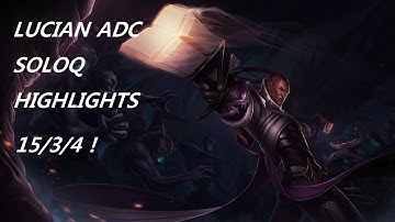 Diamond 5 Lucian ADC Master Culling SoloQ Highlights!