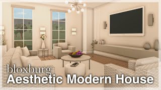 Bloxburg - Aesthetic Modern House Speedbuild (interior   full tour)