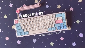 kbd67 lite r3 unboxing & modding | sound test