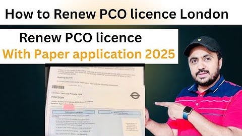 How to Renew PCO with Paper application 2025 | Renewal TFL PCO license London,SA PCO