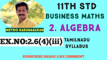 11th Std BM Ex.2.6(4)(iii) Find the middle terms in the expansion (2x^2-3/x^3)^10