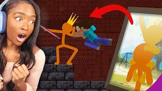 CAN HEROBRINE BEAT THE KING... THE KING HAD A SON??! | Animation vs Minecraft Shorts [30] Reaction