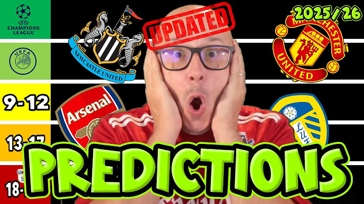 2025/26 Premier League Predictions UPDATED!