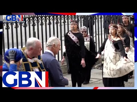 King Charles and Queen Consort Camilla arrive at Westminster Abbey for Commonwealth service