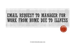 How to Write a Mail to Manager Asking for Work from home