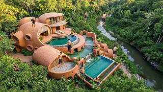 Dig To Build Swimming Pool Water Slide Around Secret Underground House