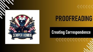 Creating Correspondence: Proofreading