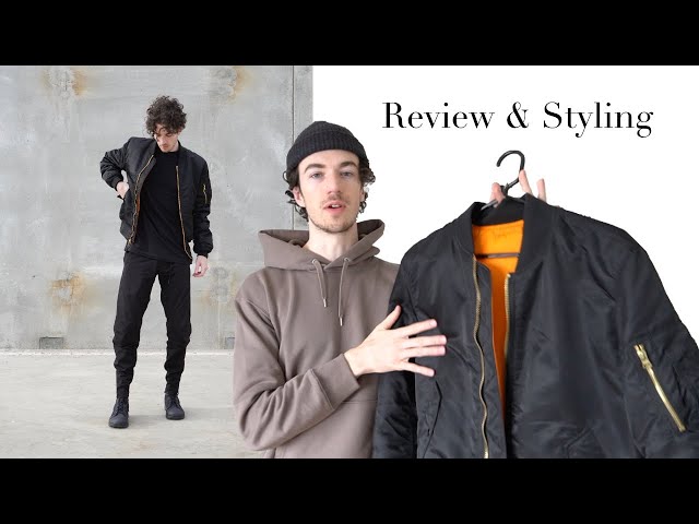 Alpha Industries MA-1 Bomber Jacket (slim) | Review & Styling - YouTube