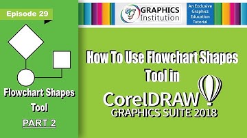 Make perfect shape of  Flowchart Shapes Tool part 2 in CorelDraw 2018.  Graphics Design Episode 29