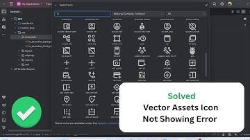 [ Solved ] Vector  asset icons not showing in android studio (Material Icons)