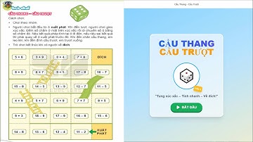 Trò chơi tung xúc xắc - cầu thang cầu trượt - Môn Toán tiểu học