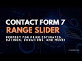 How to add a Range Slider on Contact form 7 | Step by Step Guide | Free WordPress Plugin