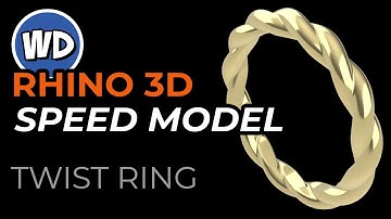 Rhino 3D | Jewelry CAD Design | Speed Model | Twist Ring