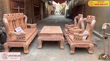 🔴 Minh quốc voi chiến cột 12 gỗ hương bán chạy | Đồ Gỗ Bảo Lộc