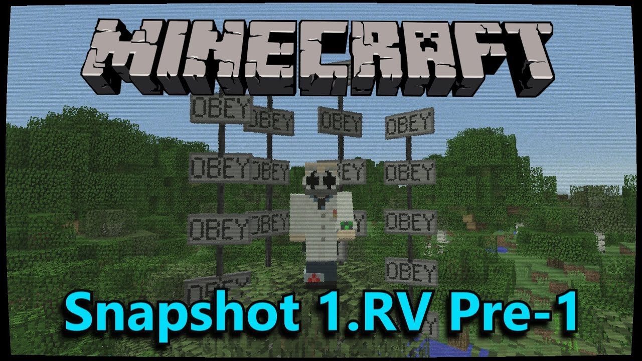 Minecraft Snapshot 1 Rv Pre Release 1 Reality Vision Usb Block Youtube
