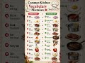 Common Kitchen Vocabulary Mistakes ❌ Speak Like a Chef | #learnenglish #shorts
