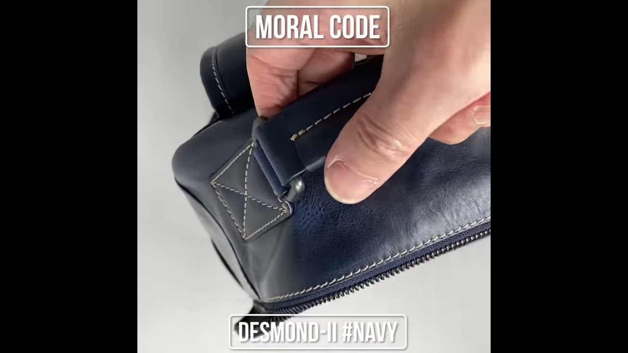 レザーリュックDesmond-II #Navy｜公式モラルコード - YouTube