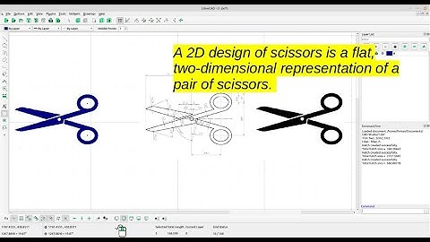 Drawing Scissors in 2D Using LibreCAD: A Step-by-Step Guide