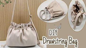 DIY Cara Membuat Tas/Drawstring Bag/Tutorial & Pattern