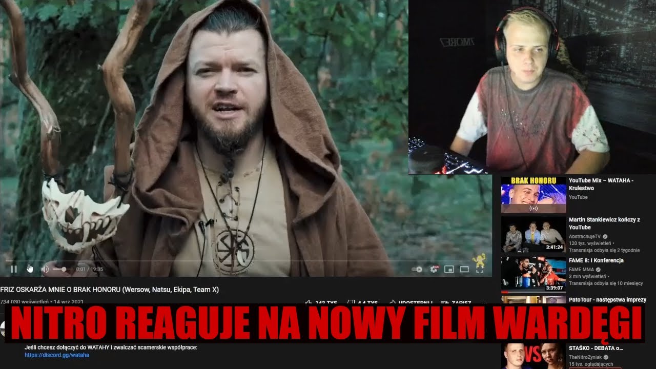 NITRO OGLĄDA FILM WARDĘGI - FRIZ OSKARŻA MNIE O BRAK HONORU