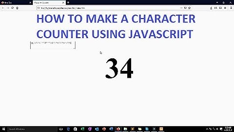 How to make a character counter using javascript