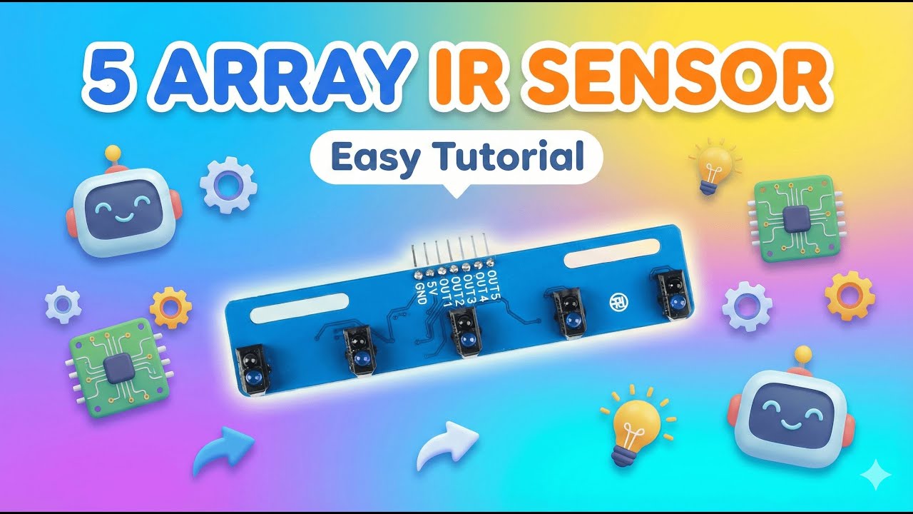 Arduino 5 Array IR Sensor Bangla Tutorial | Wiring, Code, Testing ...