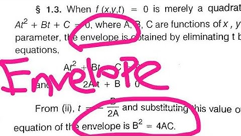 Calc - U 2.2 - Envelope of the Family of Curves  | MMM#09 | 06.10.2020