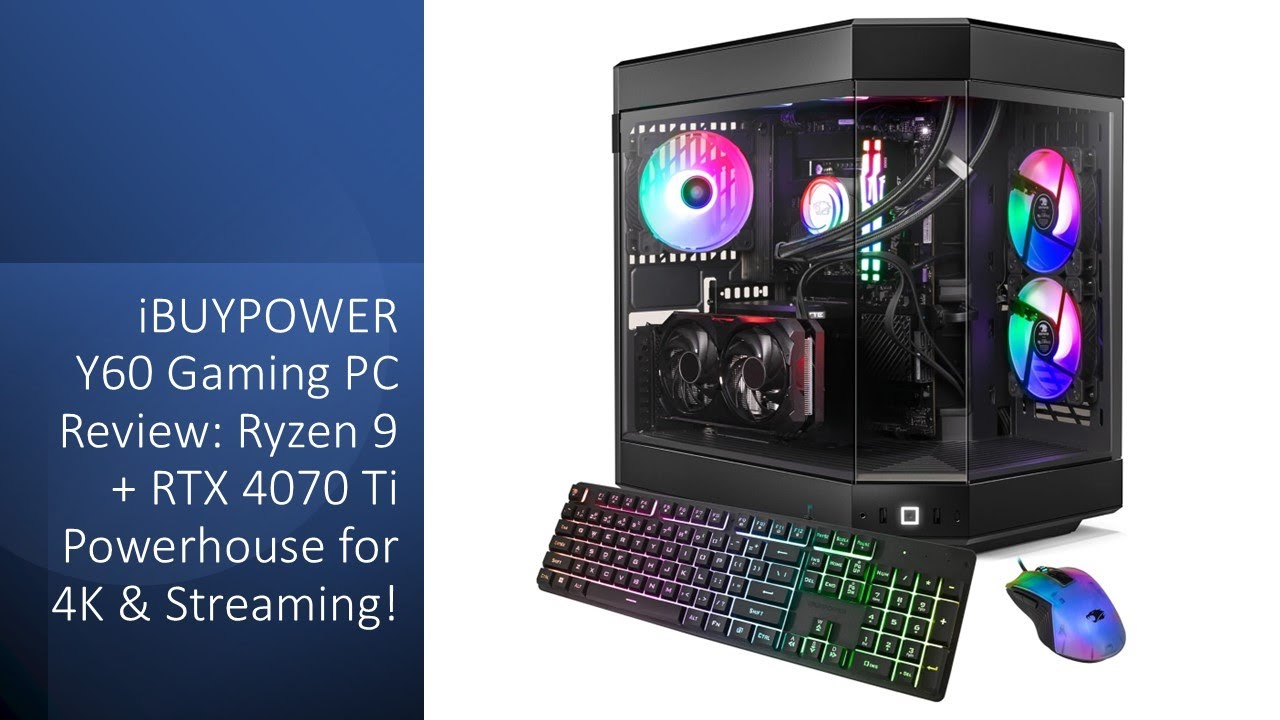 iBUYPOWER Y60 Gaming PC Review: Ryzen 9 + RTX 4070 Ti Powerhouse for 4K & Streaming!