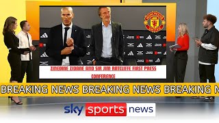 🚨BREAKING: Zinedine zidane \& Sir Jim Ratcliffe Press conference ✅ confirmed 💯 Manchester united news