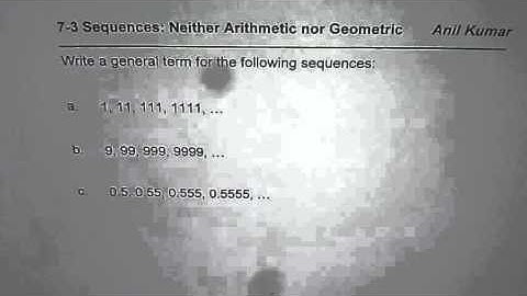 Practice Test Discrete Sequence of Numbers that is not Arithmetic nor Geometric