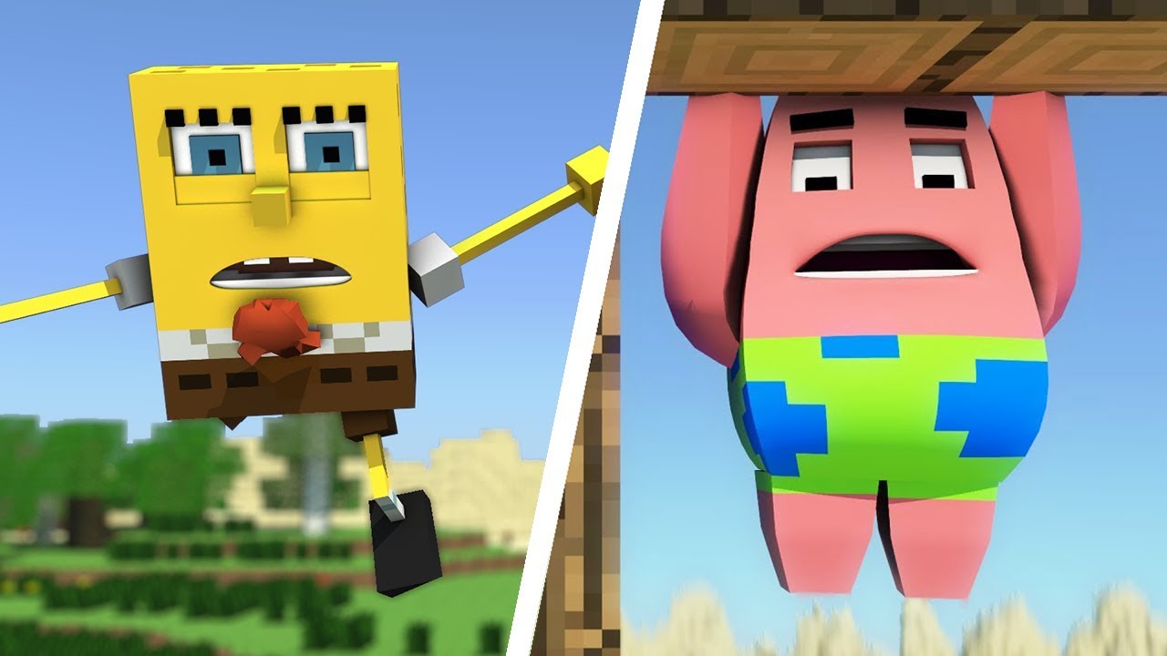 Spongebob In Minecraft Animations All Episodes 1 4 Youtube