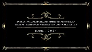 Diskusi Online Pimpinan Maret Th. 2024