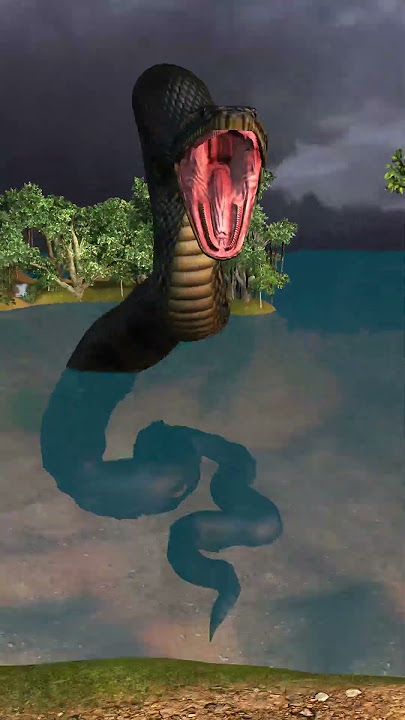 Godzilla Helps Man From Anaconda #shorts #godzilla