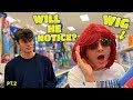 Wearing A WIG in Public to see if my BESTFRIEND Notices me.. (Part 2)