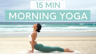 15 MIN MORNING YOGA FLOW || Wake Up & Feel Energised screenshot 4