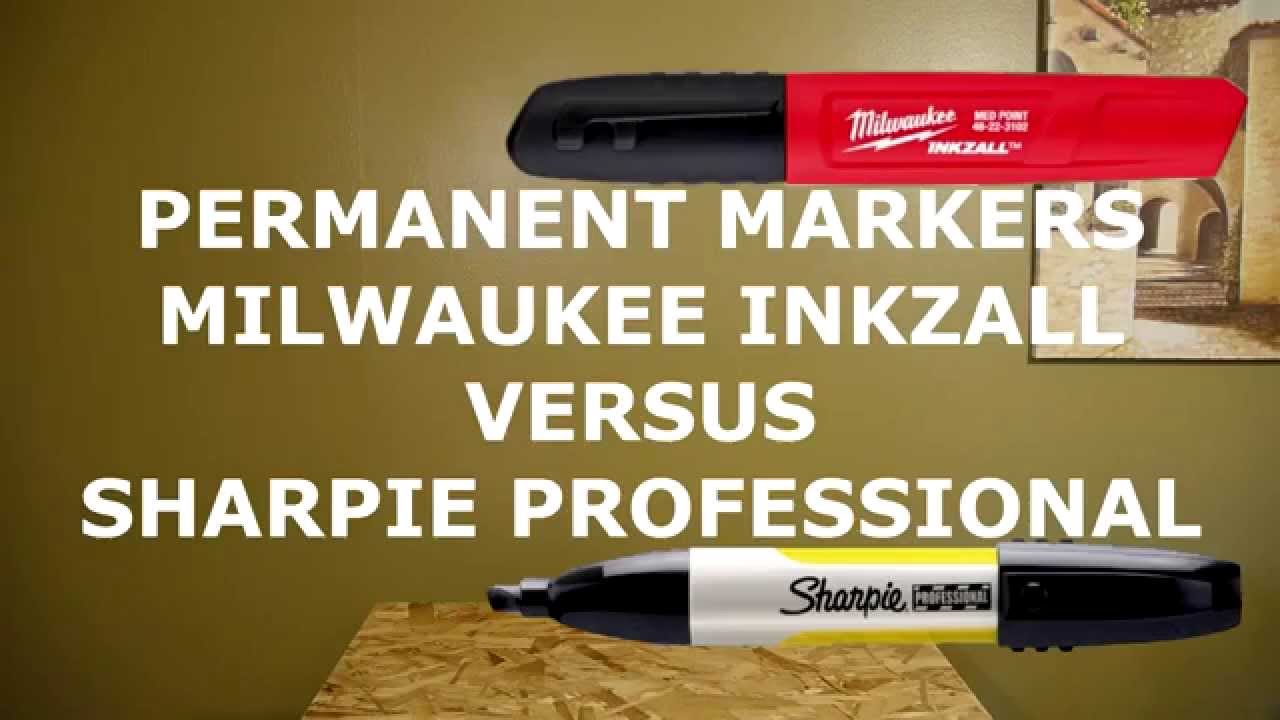 Milwaukee Inkzall and Sharpie Pro Markers Review and Comparison 