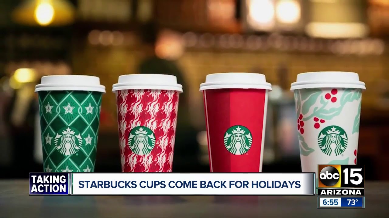 Starbucks to give free reusable cup with purchase of holiday drink - YouTub...