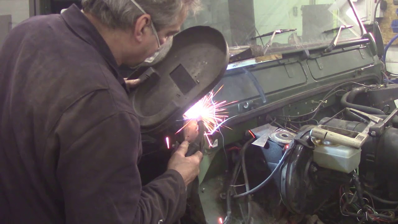 Defender footwell door pillar and upper bulkhead repair Pt 3 YouTube