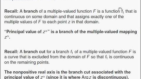 Complex Powers: Properties